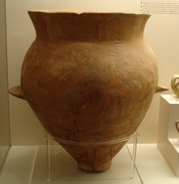 Infant burial urn, circa 2,000 BC - source Olympia Museum